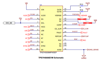 原理图 - Texas Instruments TPS7H500xEVM评估模块